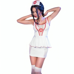 Chilirose - cr 4160 Fantasia Enfermeira Top e Saia l/xl