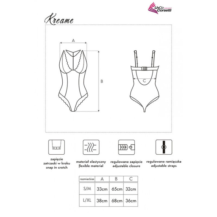 Livco Corsetti Fashion - Kreame lc 90546 Body Black