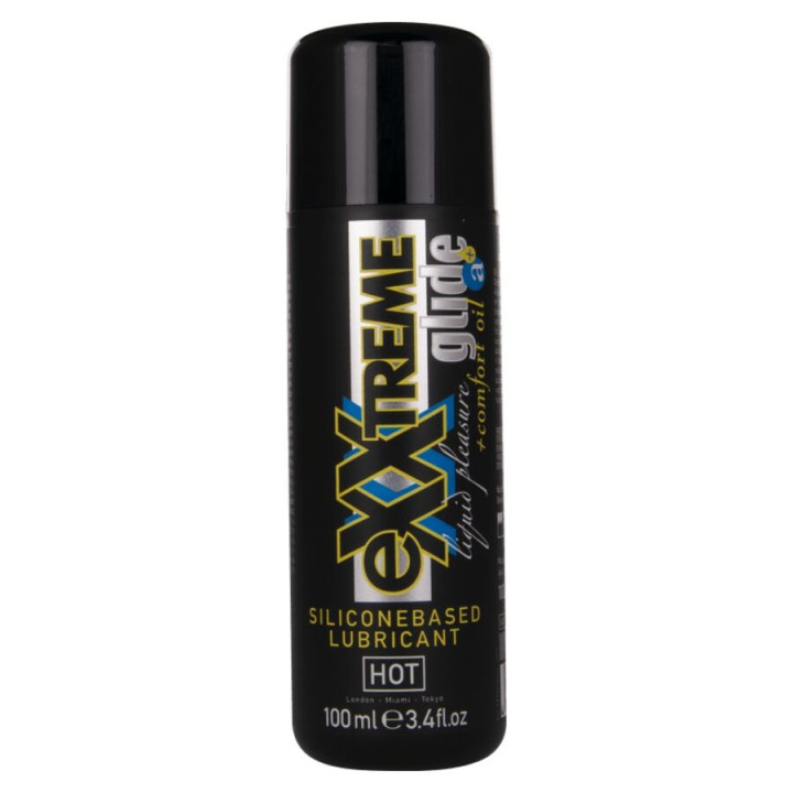 Hot - Exxtreme Glide Lubricante Base Silicona + Aceite Confort a+ 100 ml