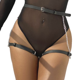Subblime - Ledergürtel Harness Schwarz Eine Grösse