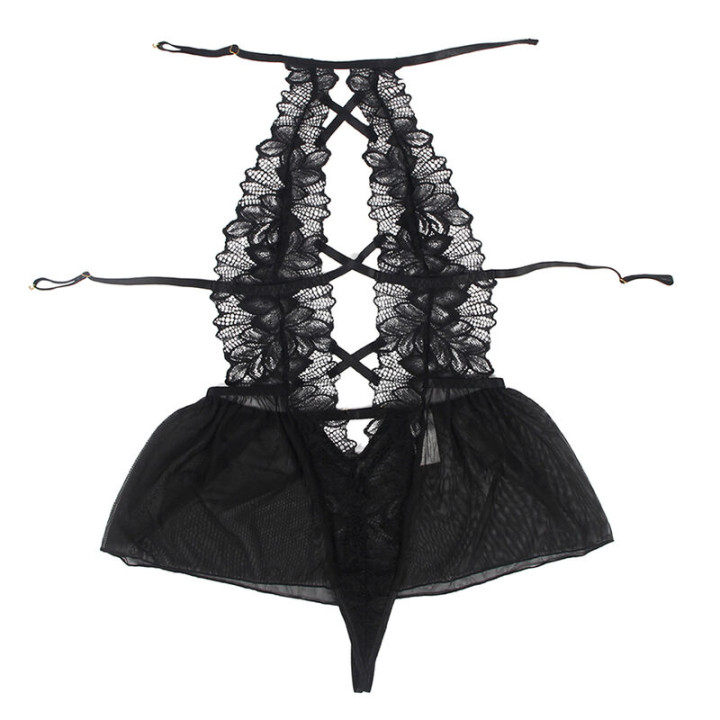 Subblime - Teddy Halter Neck Dos nu Dentelle Noir s/m