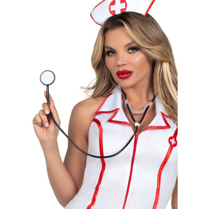 Leg Avenue - Costume d'Infirmière en Chef Blanc s/m
