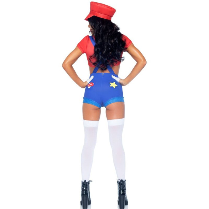 Leg Avenue - Traje Sexy Mario Bros Vermelho/Azul s