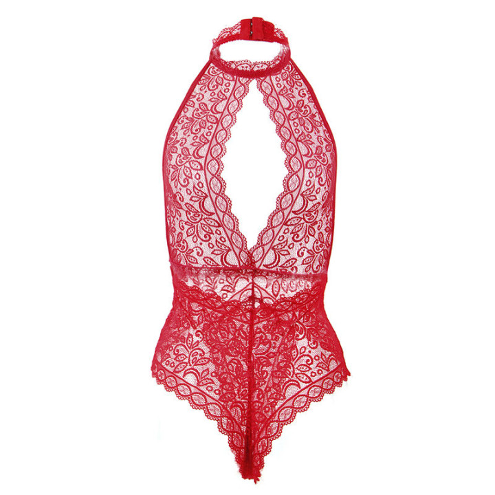 Subblime - 953874 Bodysuit Mit Offenen Cups Rot s/m