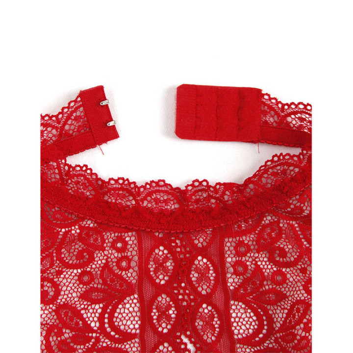 Subblime - 953874 Bodysuit Mit Offenen Cups Rot s/m