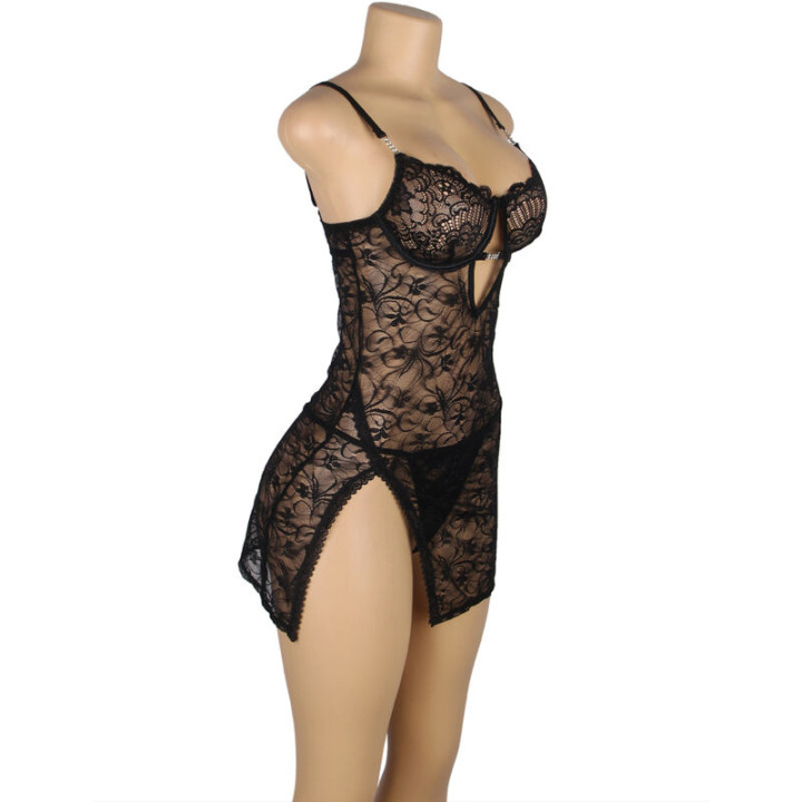 Subblime - 954185 Babydoll de Renda Com Alças Ajustáveis Preto s/m