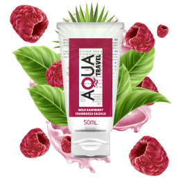 Aqua Travel - Lubrifiant a Base d''Eau Saveur Framboise Sauvage - 50 ml
