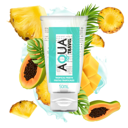 Aqua Travel - Lubrificante Aqua Travel Base de Água Frutas Tropicais - 50 ml