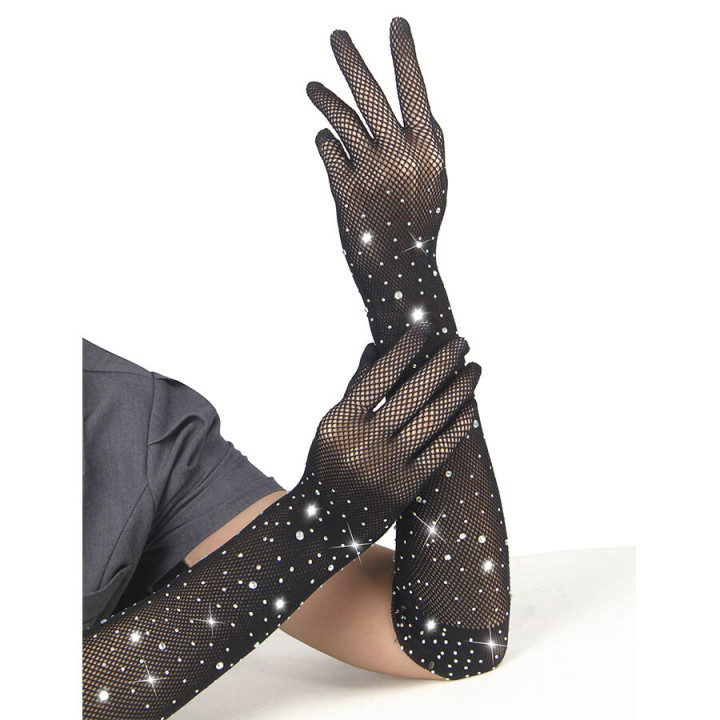 Subblime - 957469gants Shine Transparents Noirs s/m