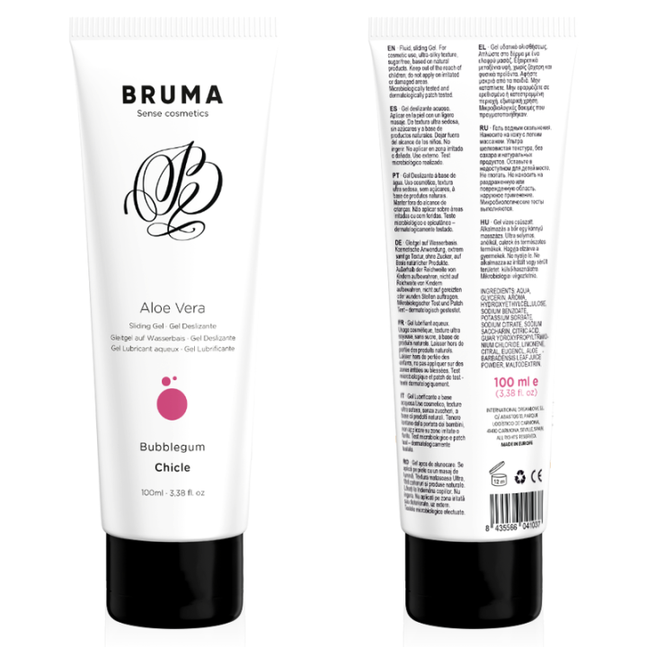Bruma - Gel Deslizante Con Aloe Vera Sabor a Chicle 100 ml