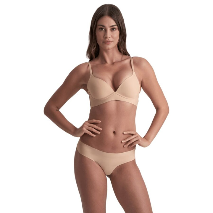 Bye-Bra - Invisible Thong 2 Pack Beige & Black Size s