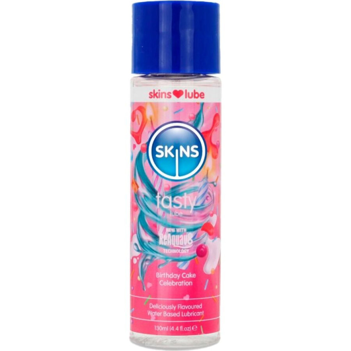 Skins - Lubrifiant à Base d'Eau Délicieux Gâteau d'Anniversaire 130 ml