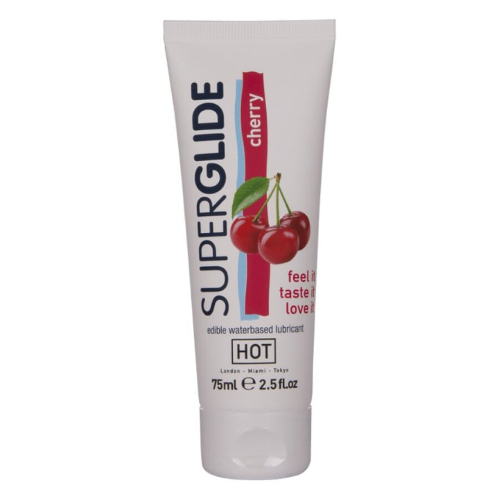 Hot - Superglide Lubrificante Commestibili a Base d'Acqua Ciliegia 75 ml