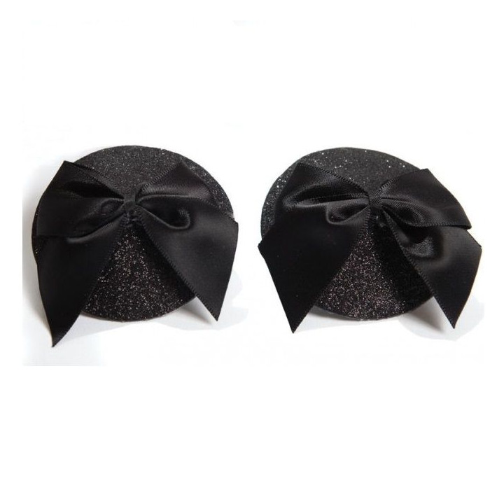 Bijoux - Burlesque Cubrepezones Brillantes Con Lazo