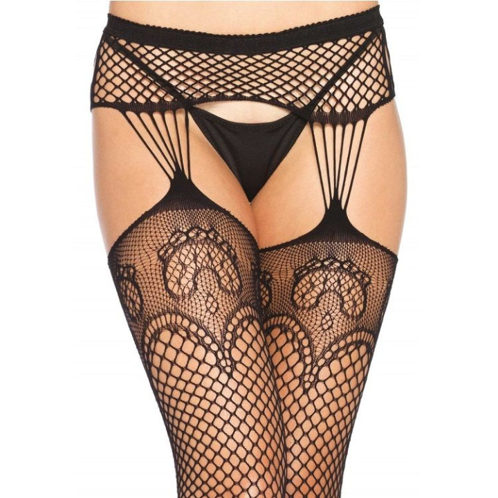 Leg Avenue - Meias Net Com Linhas Ligas