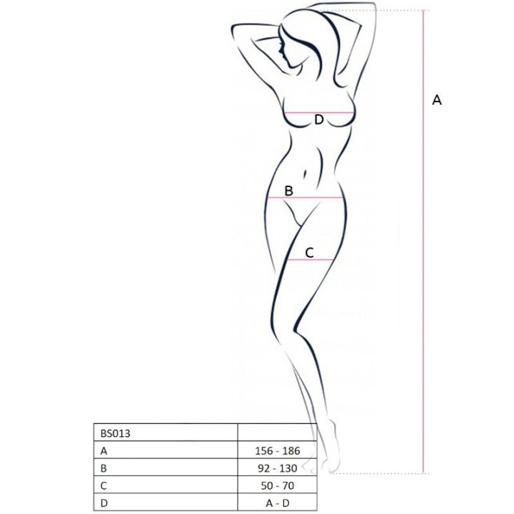 Passion - Woman Bs013 Bodystocking Nero Taglia Unica