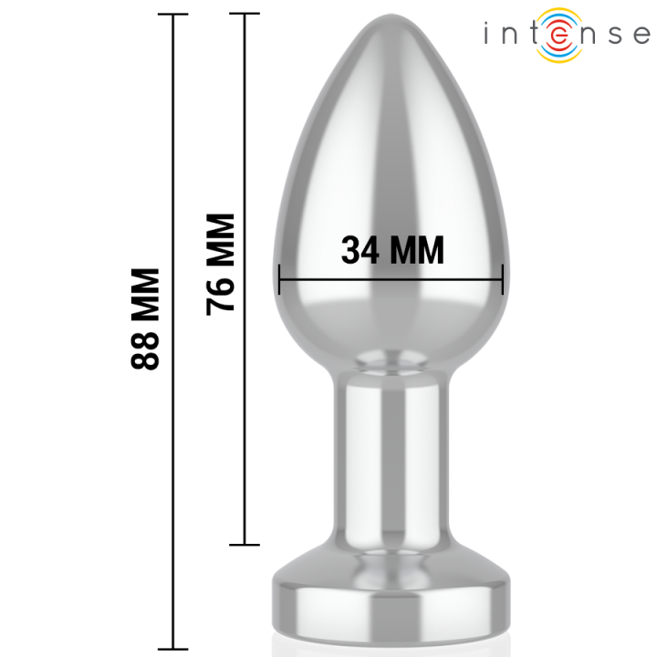 Intense - Anal Plug 10 Vibrationen Metall Mit Fernbedienung m