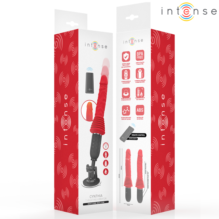 Intense - Cynthia Remote Control Thrusting Vibrator With Heat