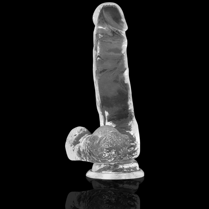 X Ray - Dildo Transparente Com Bolas 18.5 cm -o- 3.8 cm