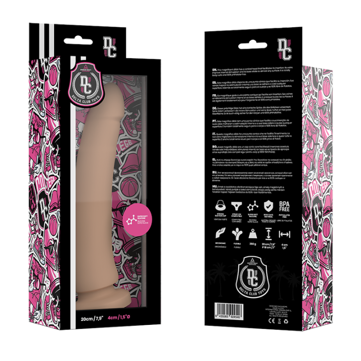 Delta Club - Zabawki Naturalne Dildo Medyczne Silikonowe 20 cm -o- 4 cm