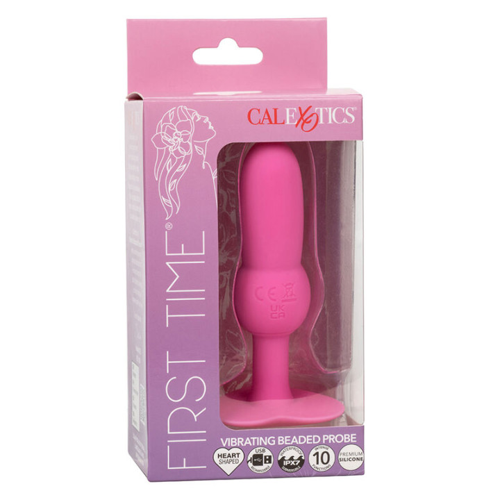 Calexotics - First Time Anal Plug Mit Perlensonde 10 Vibrationen Rosa