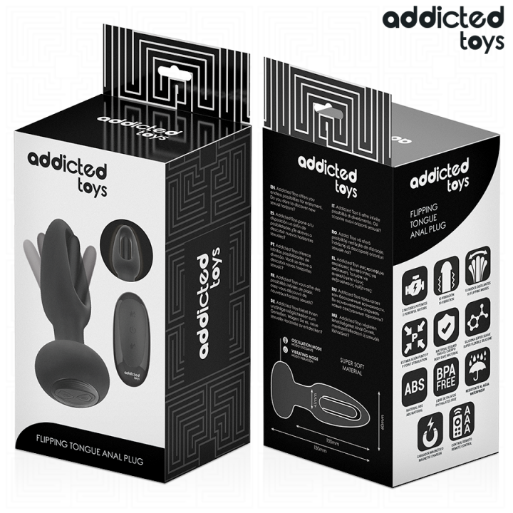 Addicted Toys - Plug Anal Avec Langue Vibrante et Télécommande