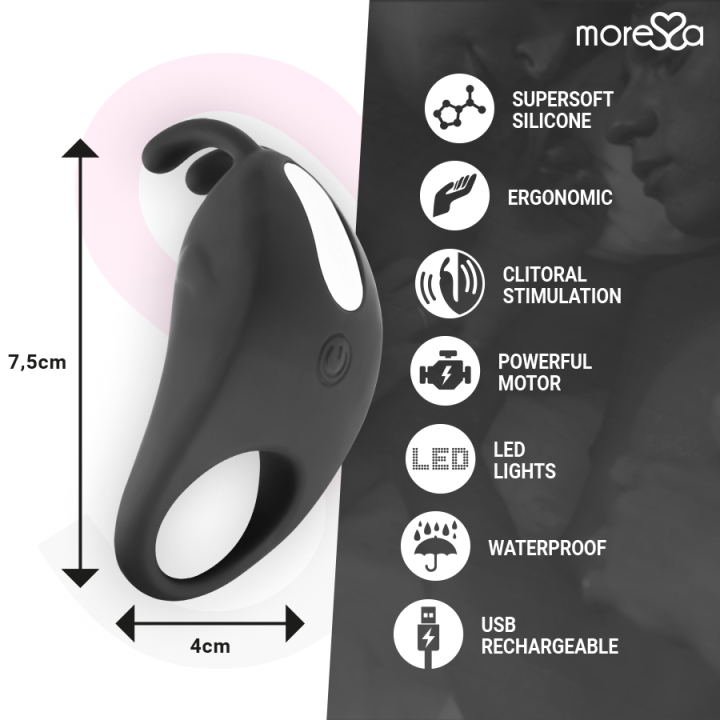 Moressa - Brad Premium Silicone Ricaricabile Nero