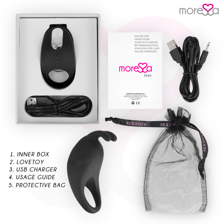Moressa - Brad Premium Silicone Rechargeable Black