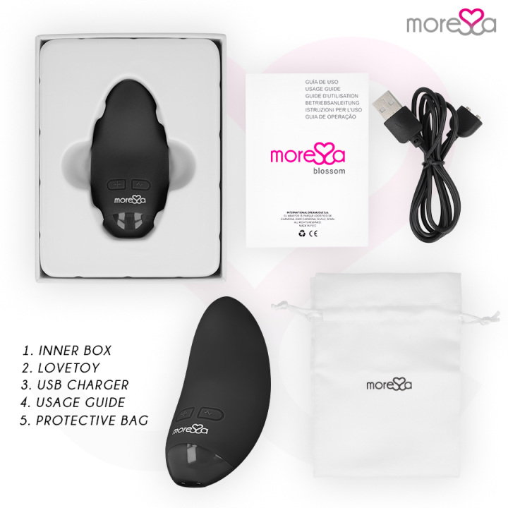 Moressa - Vibrador Blossom Preto
