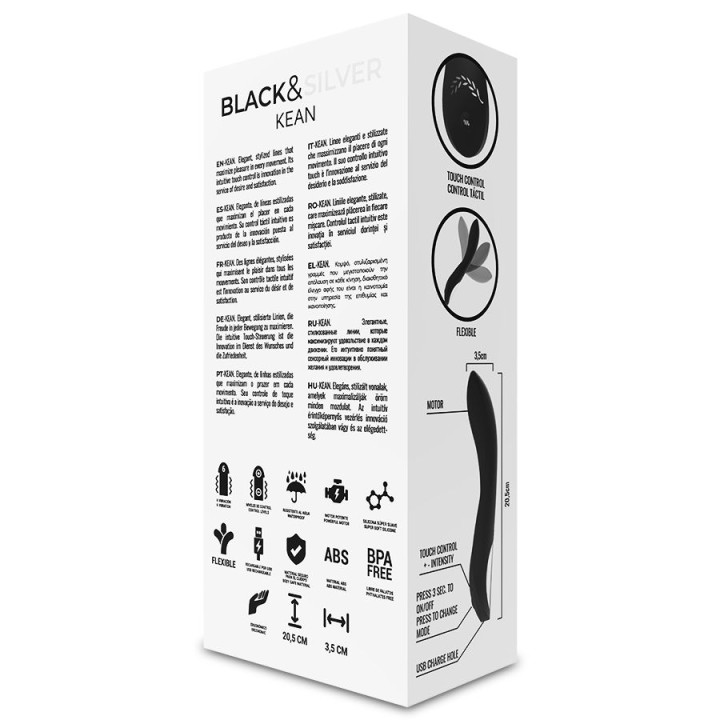 Black&Silver - Commande Tactile du Vibrateur Kean