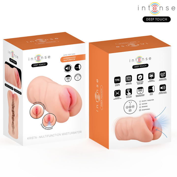 Intense Deep Touch - Masturbador Vaginal Krista Com Sucção, Vibração e Efeitos Sonoros - 1,2 kg