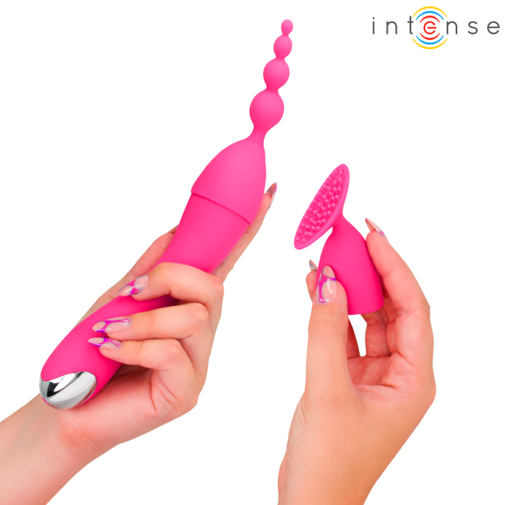 Intense - Cher Vibrator With 20 Patterns And Interchangeable Heads