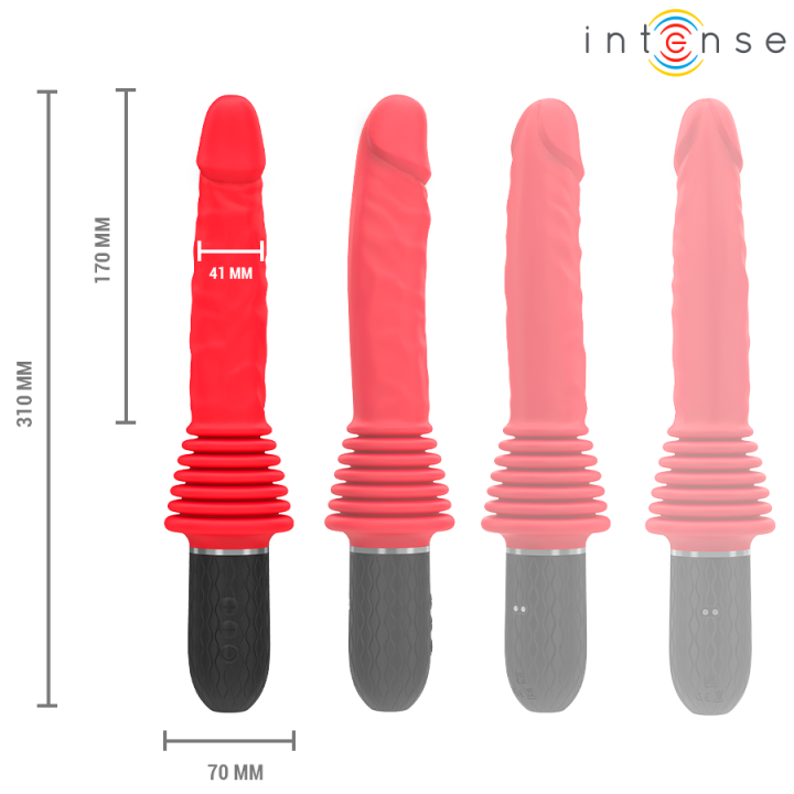 Intense - Cynthia Remote Control Thrusting Vibrator With Heat