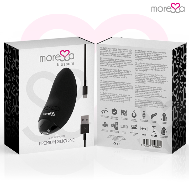 Moressa - Blossom Masajeador Personal Negro