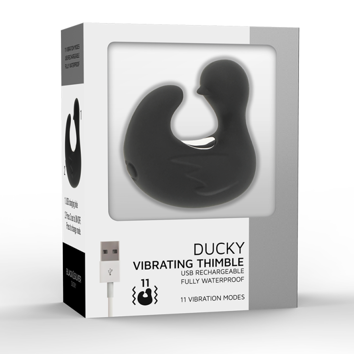 Black&Silver - Duckymania Akumulatorowa Silikonowa Stymulujaca Najlepsza Kaczka