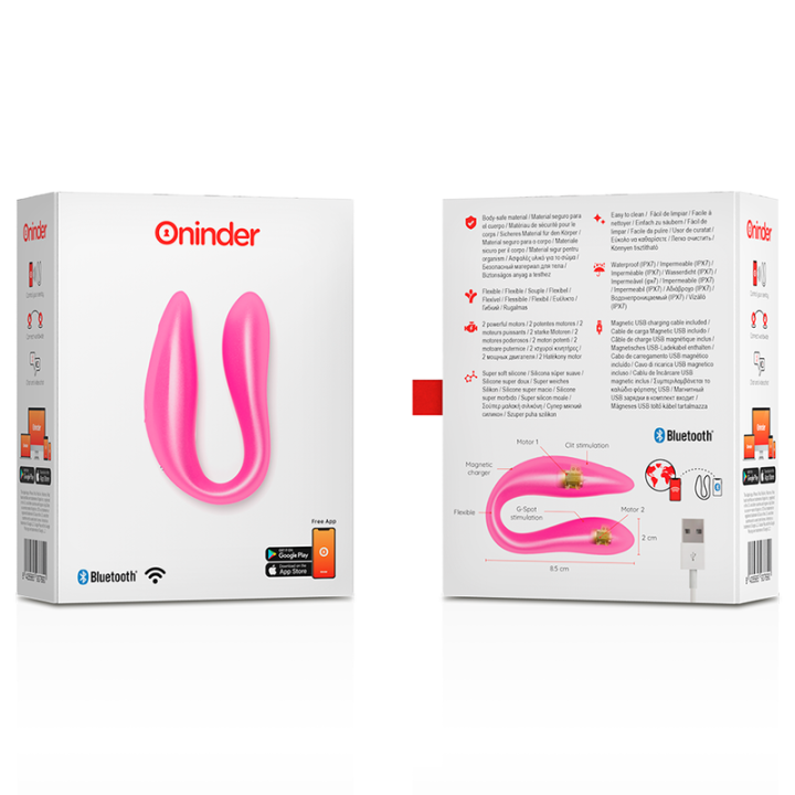 Oninder - Stimolatore Del Punto g e Del Clitorale Lisboa Rosa - App Gratuita