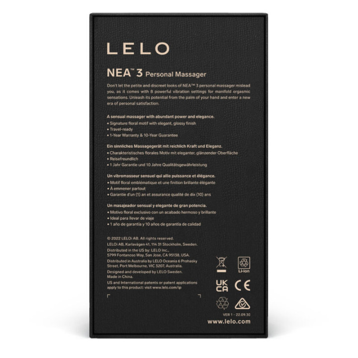Lelo - Nea 3 Massaggiatore Personale Nero