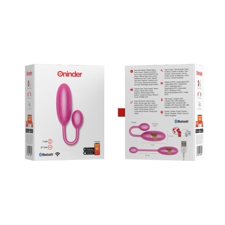 Oninder - Denver Vibrating Egg Pink 7 x 2.7 cm Free App