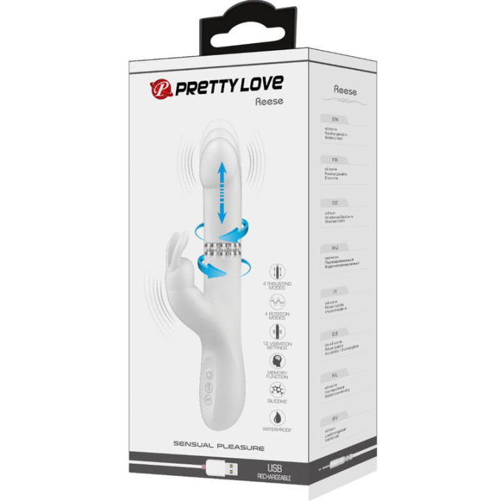 Pretty Love - Vibrador Reese Com Rotao de Prata