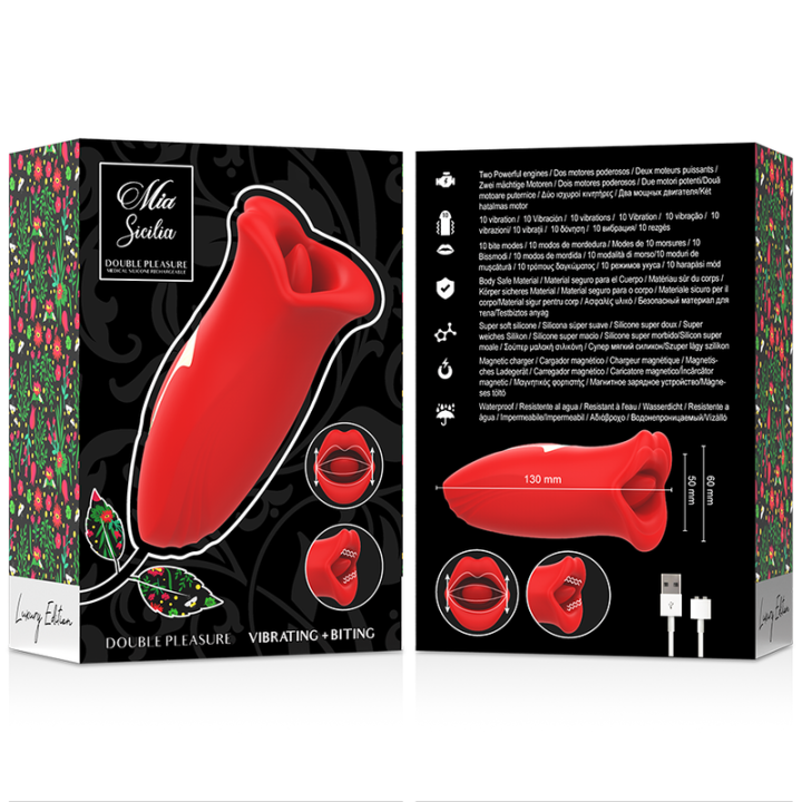 Mia - Sicilia Double Pleasure Vibrating + Biting