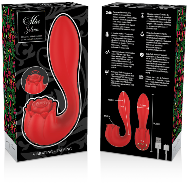 Mia - Selena Stimulateur Vibrant + Tapping Rouge