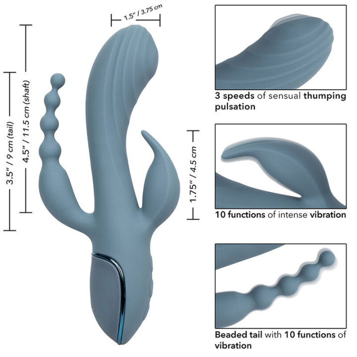 Calexotics - Vibrateur Triple Ecstasy Gris