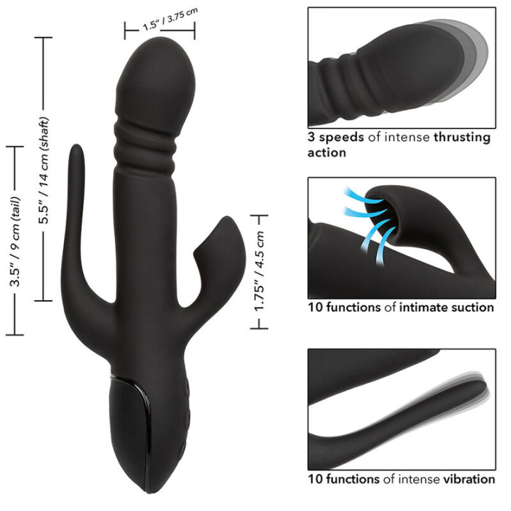 Calexotics - Vibrator Triple Euphoria Schwarz
