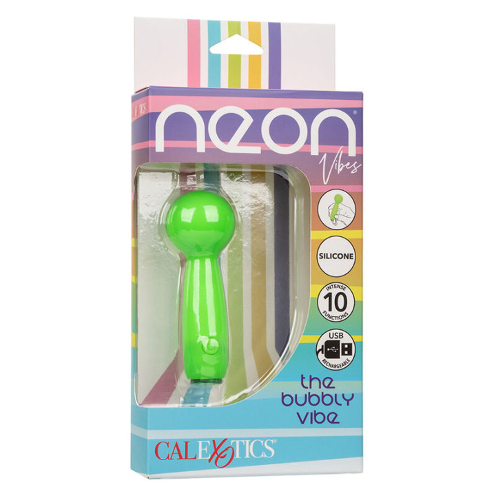 Calexotics - Neon Vibes The Bubbly Vibe Mini Masajeador 10 Vibraciones Verde
