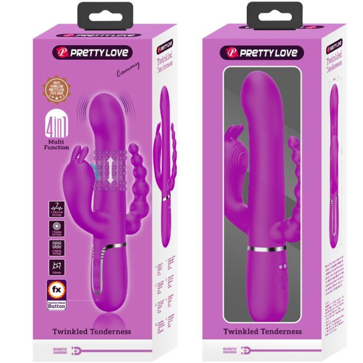Pretty Love - Cammy Vibrador Triplo Multifuncional 4 em 1 Rosa