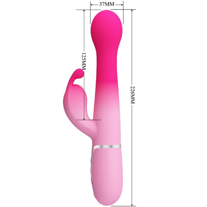 Pretty Love - Dejon Vibrador Rabbit 3 en 1 Multifunción Rosa