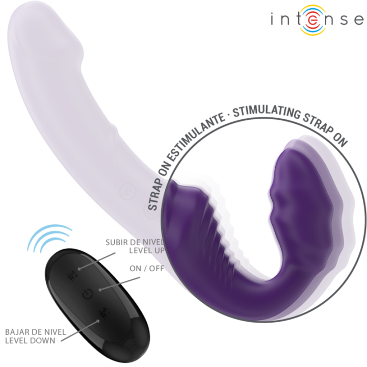 Intense - Jill Double Vibrator 20 cm Purple Remote Control