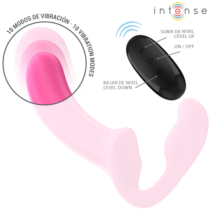 Intense - Amy Doppio Vibratore 20 cm Rosa Telecomando