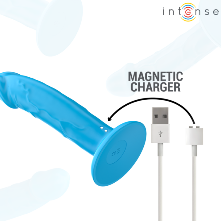 Intense - Phoebe Vibrateur Réaliste 10 Vibrations Télécommande Bleu