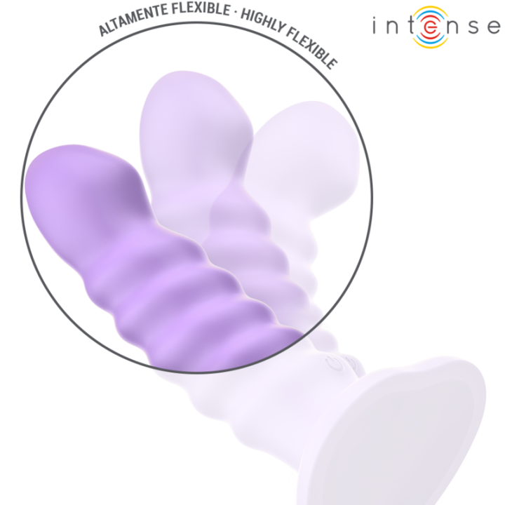 Intense - Brenda Vibrador Talla m Diseño en Espiral 10 Vibraciones Morado Control Remoto